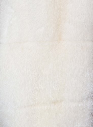 Купить  Белый Норковый полушубок поперечка Виттория (арт.2149) по самой низкой цене