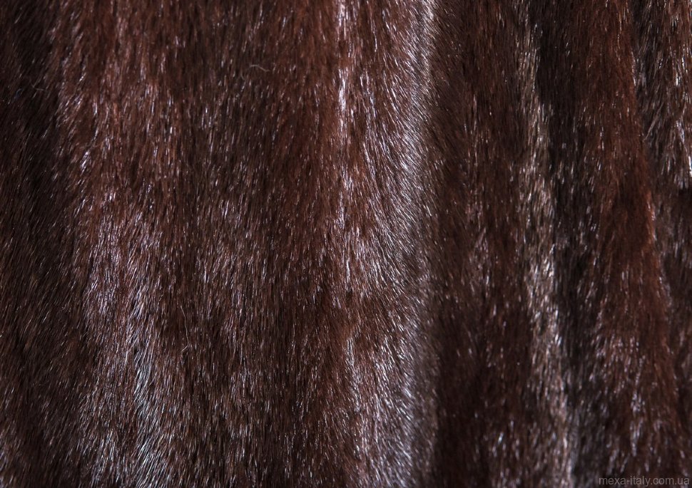 Купить  Шуба норковая Арина коричневого цвета с воротником и манжетами из соболя  (арт.2067) по самой низкой цене